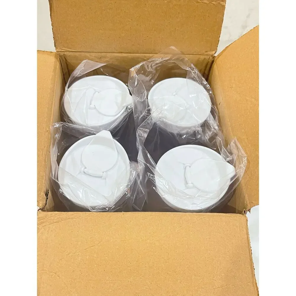 Set of 4 Plastic Water Pitcher With Lid Round Carafe